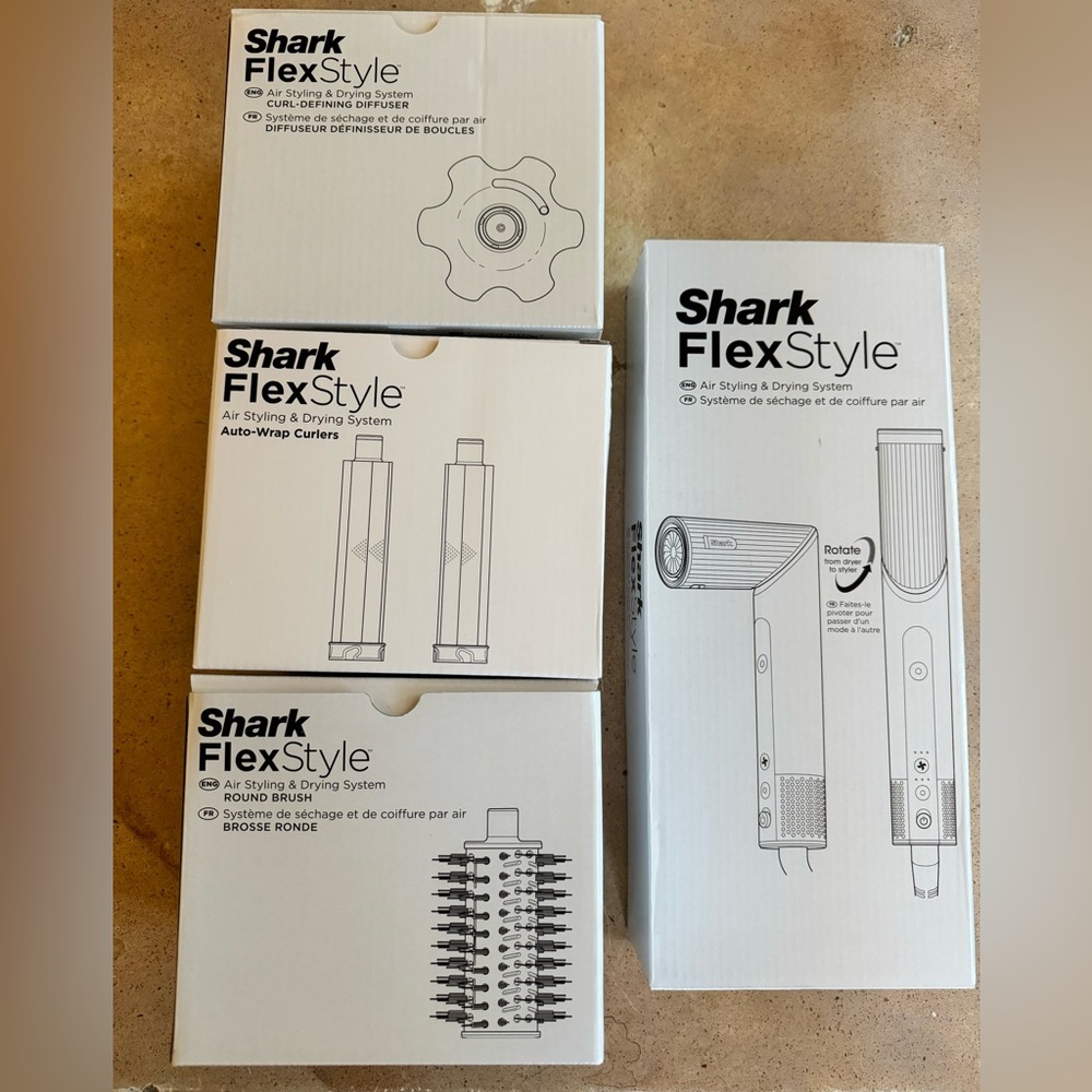 SOLD Shark FlexStyle Air Styling & Hair Drying System Bundle HD400W7 - Brand New